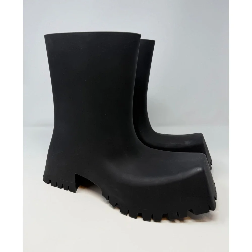 Balenciaga Trooper Rubber Boots Black Size 11 US 44 EU